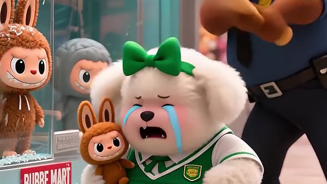 How cute the dog that likes Labubu is