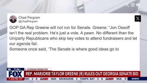 'I'm not running': Marjorie Taylor Greene rules out Senate bid in Georgia