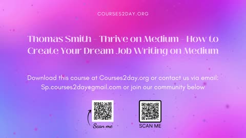 [GET] Thomas Smith – Thrive on Medium – How to Create Your Dream Job Writing on Medium