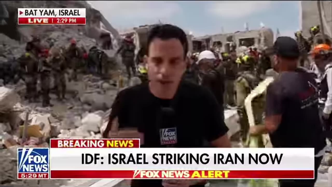 Fox News shows damage in Israel caused by Iranian ballistic missiles.