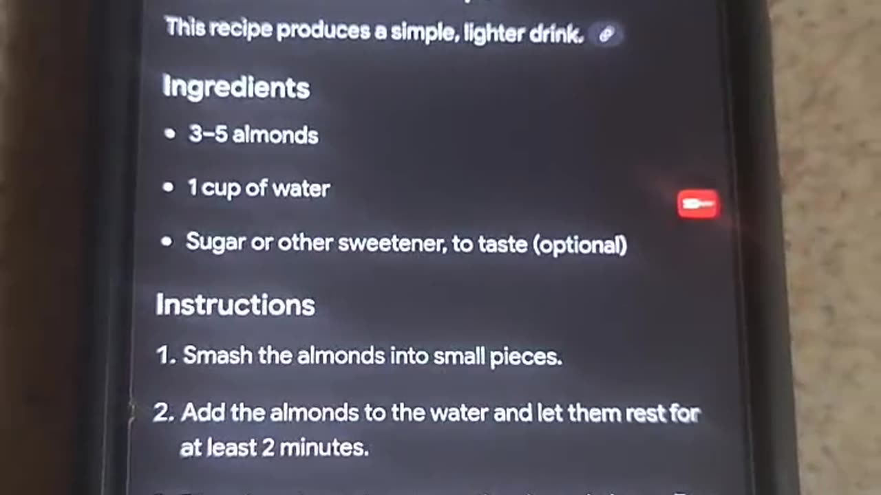 Making almond water