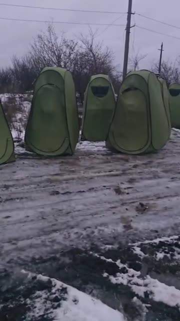 Russians Training with All-Weather Personnel Shelters