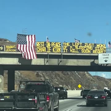 A tribute to Charlie Kirk in Yucaipa, California