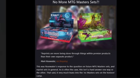 No more master sets for magic?