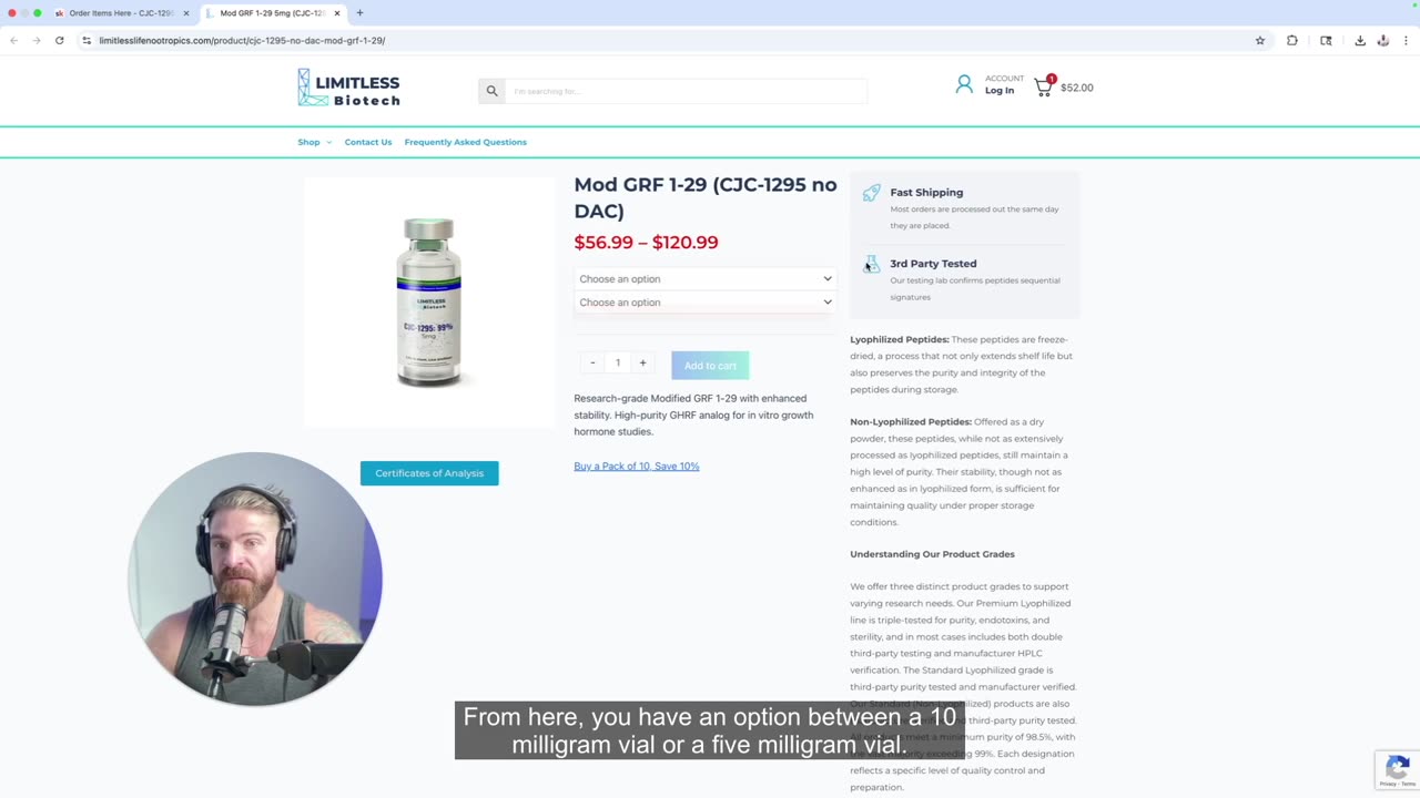 How to Order CJC-1295 No DAC Peptide – Full Walkthrough for Beginners