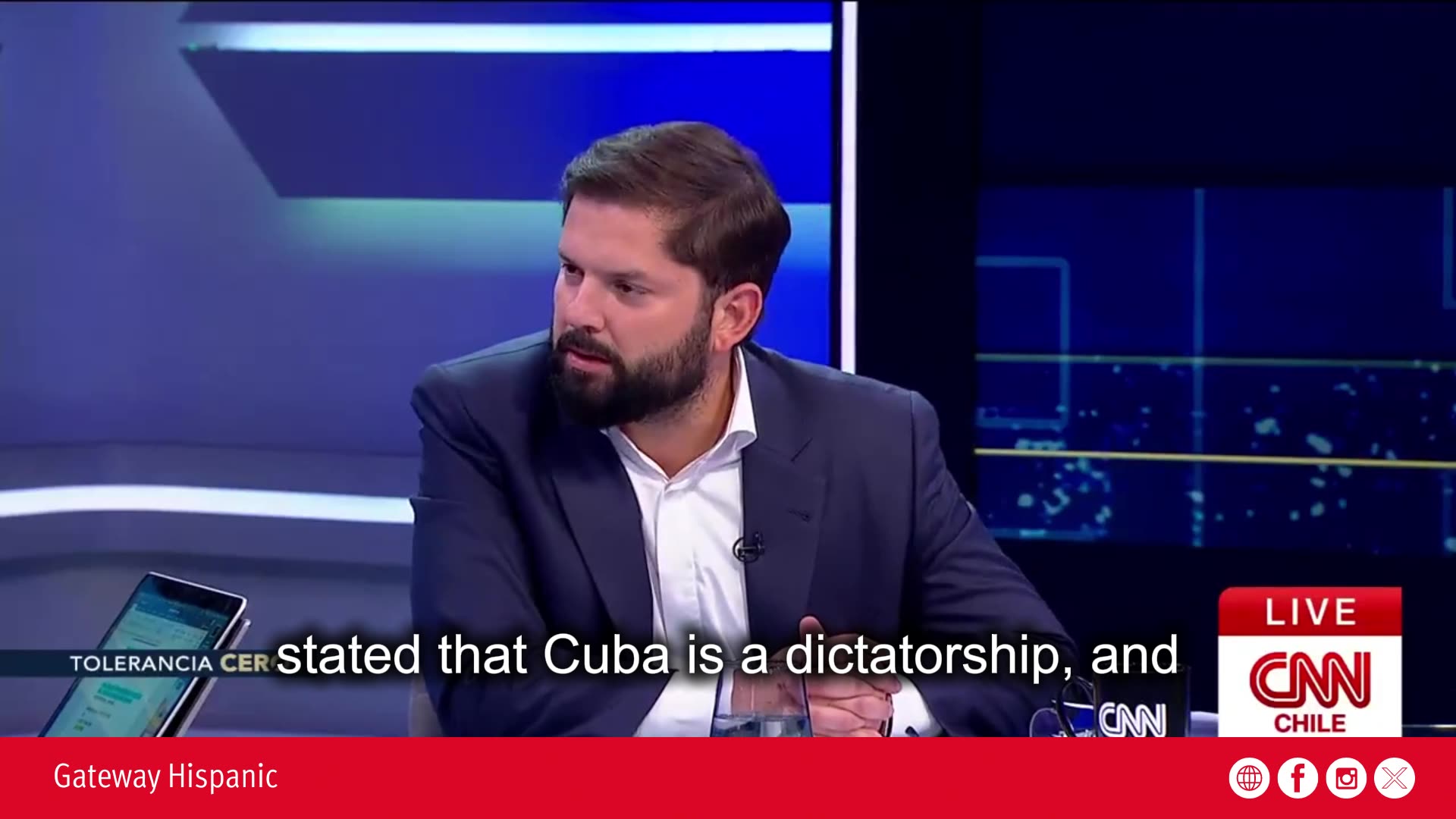 Gabriel Boric afirma que Cuba es una dictadura y que Fidel Castro fue un dictador (VIDEO)