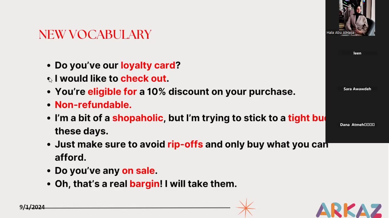 Talking about Shopping(8)