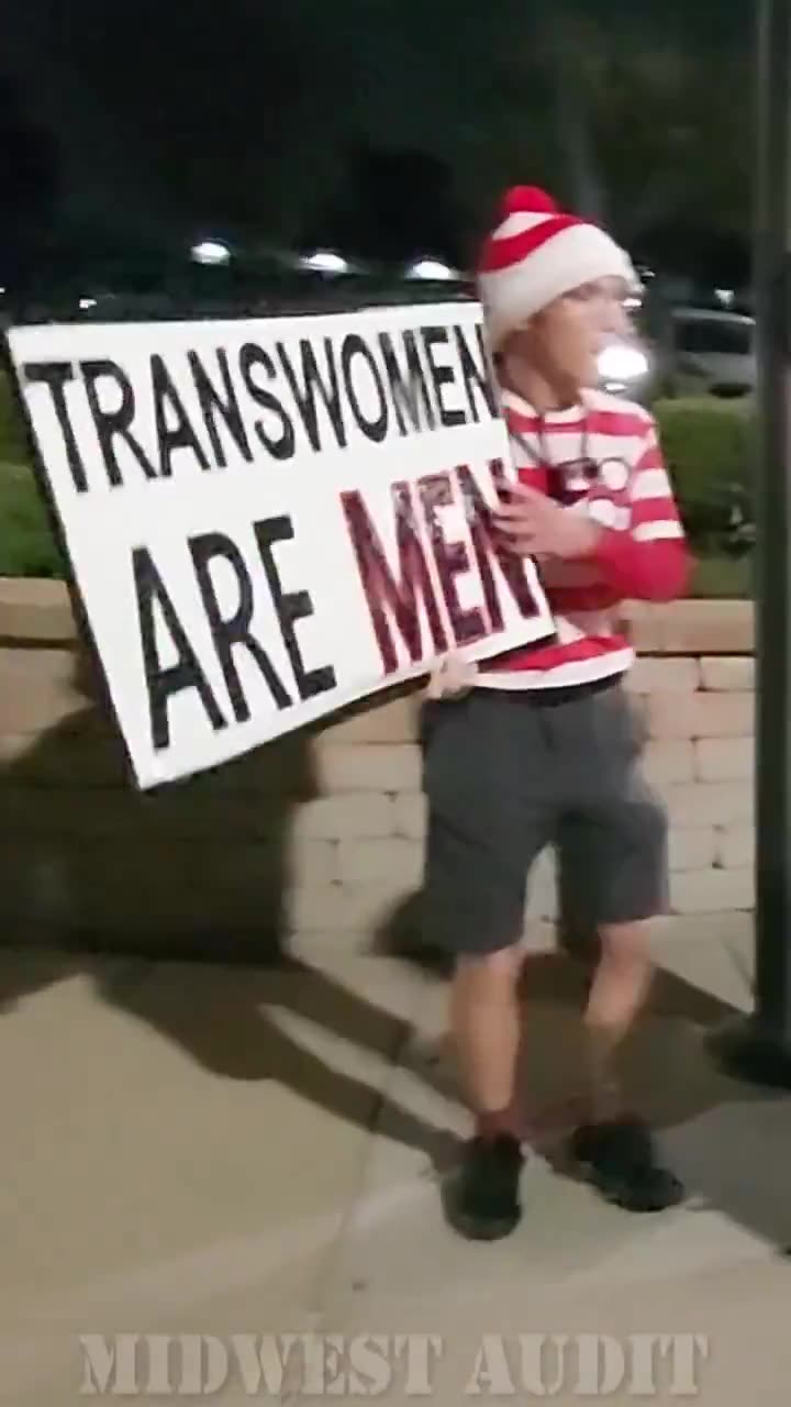 White liberal woman is upset and rude outside of a school board meeting in Romeoville, IL