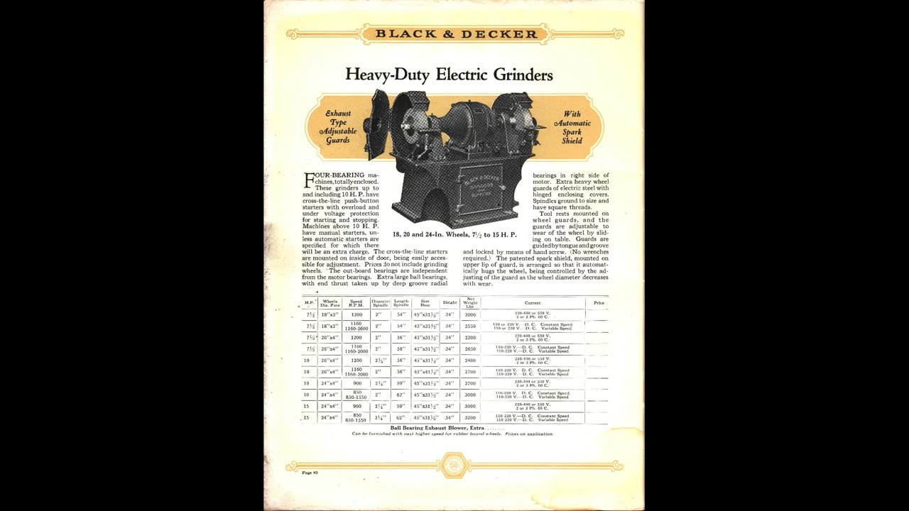 Black and Decker Catalog 14 1927