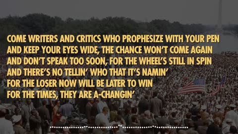 Bob Dylan - The Times They Are A-Changin’ (Lyric Video)