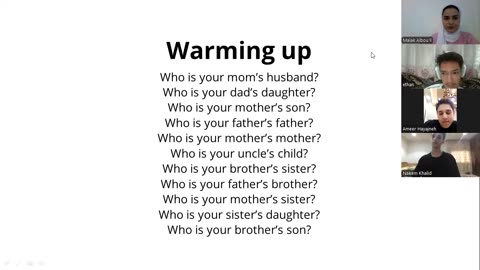 Talking about family(6)