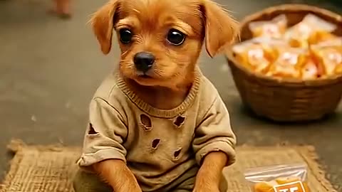 The poor puppy didn't have samosa so, his rich friends making fun of him