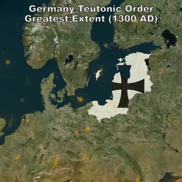 Germany Today vs Germany Teutonic Order Greatest Extent (1300 AD)
