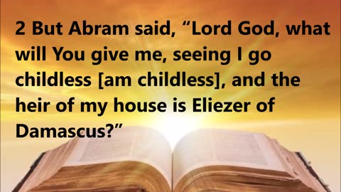 Abram honestly expresses his doubts.