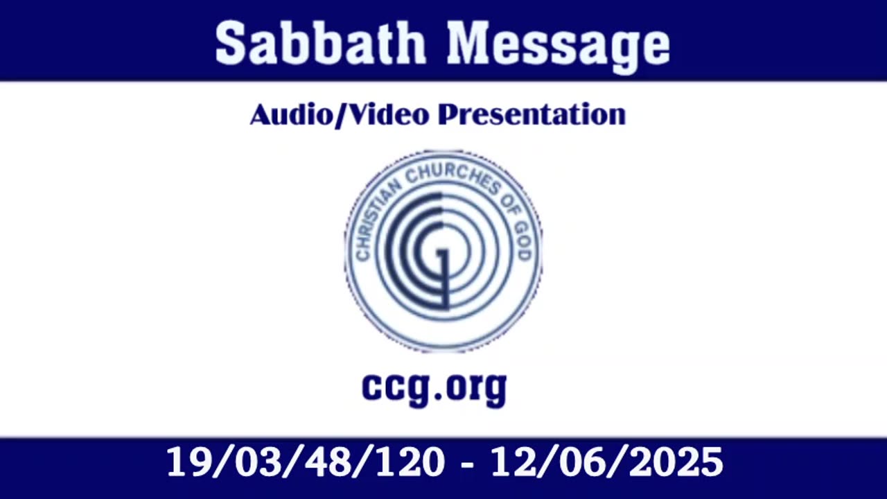 Sabbath Message (Audio) for 19/03/28/120 - 14/06/2025