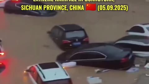 🌊Massive flooding due to extreme rainfall in Guangyuan, Sichuan Province, China 🇨🇳 (05.09.2025)