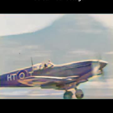 Spitfires patrol Italian skies ✈️ RAF missions 1944 ⚔️ #ColourizedFootage