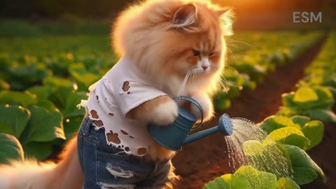 Poor Cat Was Mocked Due to Not Having Money So He Build A Vegitable Farm
