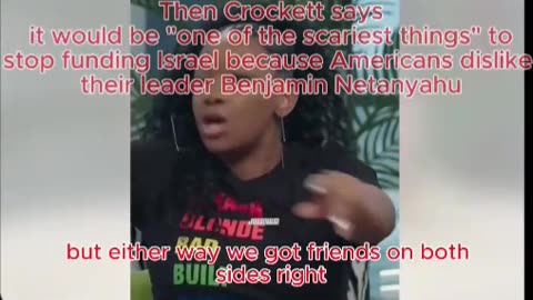 Jasmine Crockett is a Zionist Bed Wench Bitch