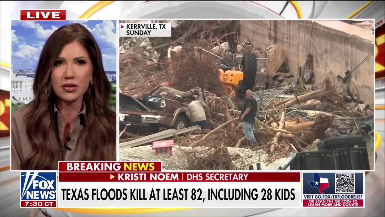 Kristi Noem mourns 'devastating' loss of life in Texas flooding