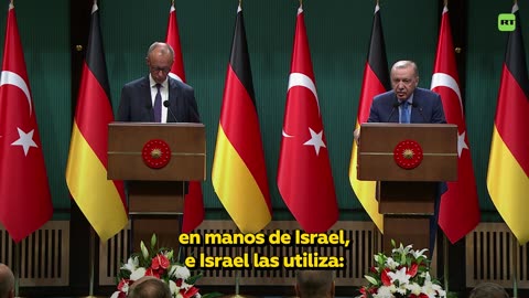 Erdogan critica a Merz por su postura frente a Israel