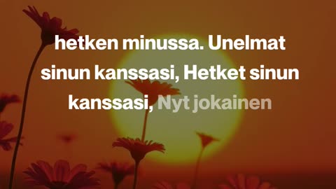 Self composed Finnish song