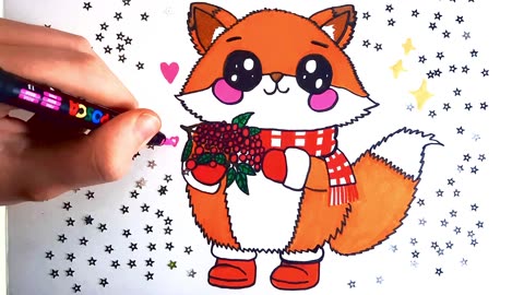 🦊✨ Kawaii Fox • Cozy Aesthetic Vibe 🍂🤍A new emotion every day. New drawing daily
