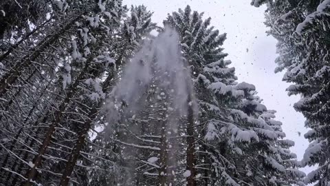 Building Bushcraft Tipi in Heavy Snowfall to Survive a freezing Night - Winter Bushcraft