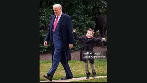 Little X Musk Skips with POTUS to Marine One