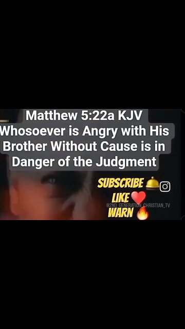 Whosoever is Angry with his Brother without Cause Danger Judgment #insta #matthew #5:22 #kjv #angry