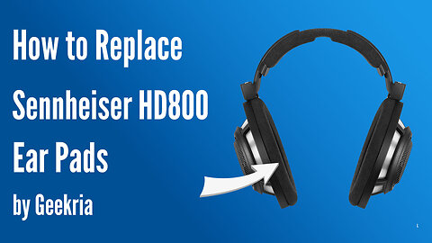 How to Replace Sennheiser HD800 Headphones Ear Pads / Cushions | Geekria