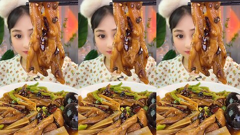 Spicy Braised Chicken Feet 🍗🔥 with Century Eggs & Bamboo Shoots | Mukbang ASMR