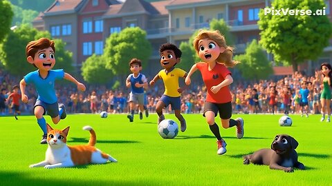 football game ⚽ children playing