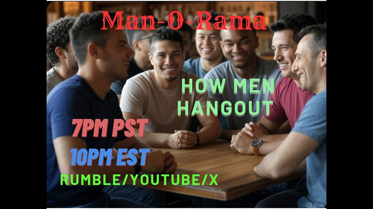 Man-O-Rama Ep. 118: How Men Hangout 7:30PM PST/ 10:30PM EST