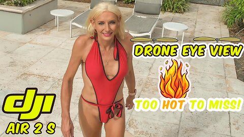 Bikini Beauty from Above 🌴 DJI Air 2S Drone Pool Flyover in 4K