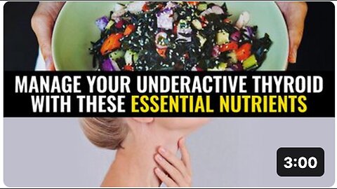 "Essential Nutrients for Managing Underactive Thyroid"