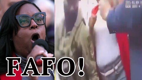Remember the FAT Democrat that PUNCHED ICE officers? FAFO!