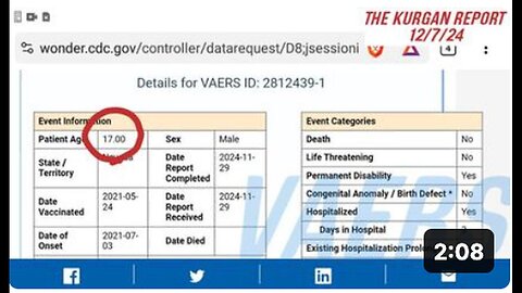 "Acute Psychosis in 17-Year-Old Recorded by VAERS"