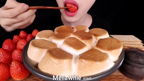 ASMR MUKBANG｜NUTELLA S'MORES DIP, STRAWBERRY, CHOCOLATE 누텔라 스모어딥, 딸기, 초콜릿, 마시멜로 EATING SOUNDS 먹방