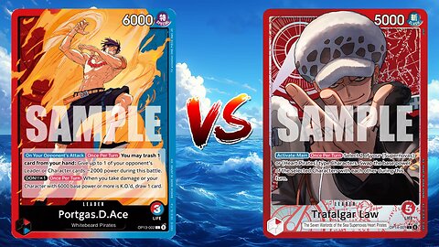 One Piece TCG Red Blue Ace VS Red Trafalgar Law!!