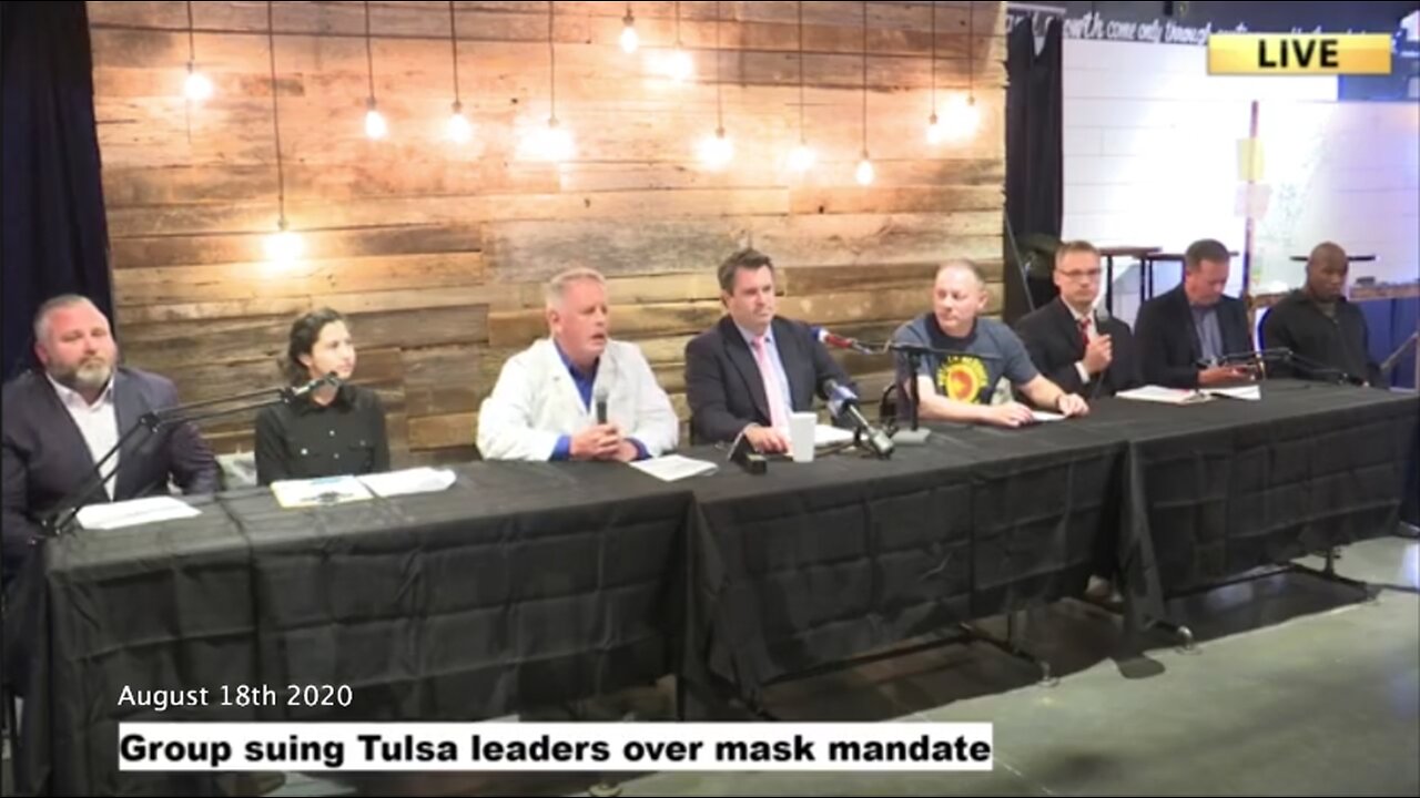 FLASH BACK | MASK MANDATE: "A group is suing Tulsa Mayor G.T. Bynum and Tulsa Health Department Executive Director Bruce Dart, saying the city’s mask mandate is harmful to healthy people." - August 18th 2020