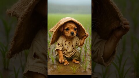 Cute Dog Rescues Bunny from Bees!