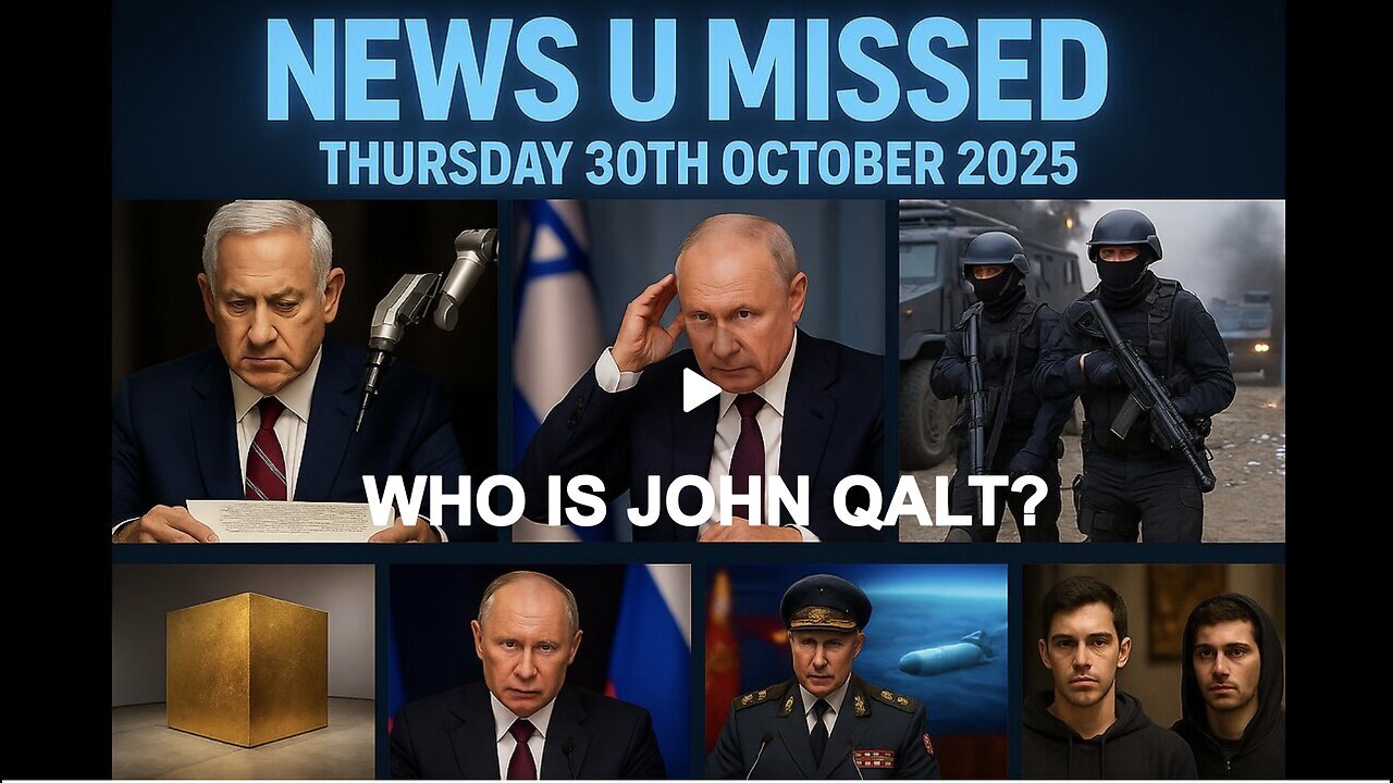 NEWS U MISSED WITH PAUL BROOKER THURSDAY 30TH OCTOBER 2025. WHO IS JOHN QALT?