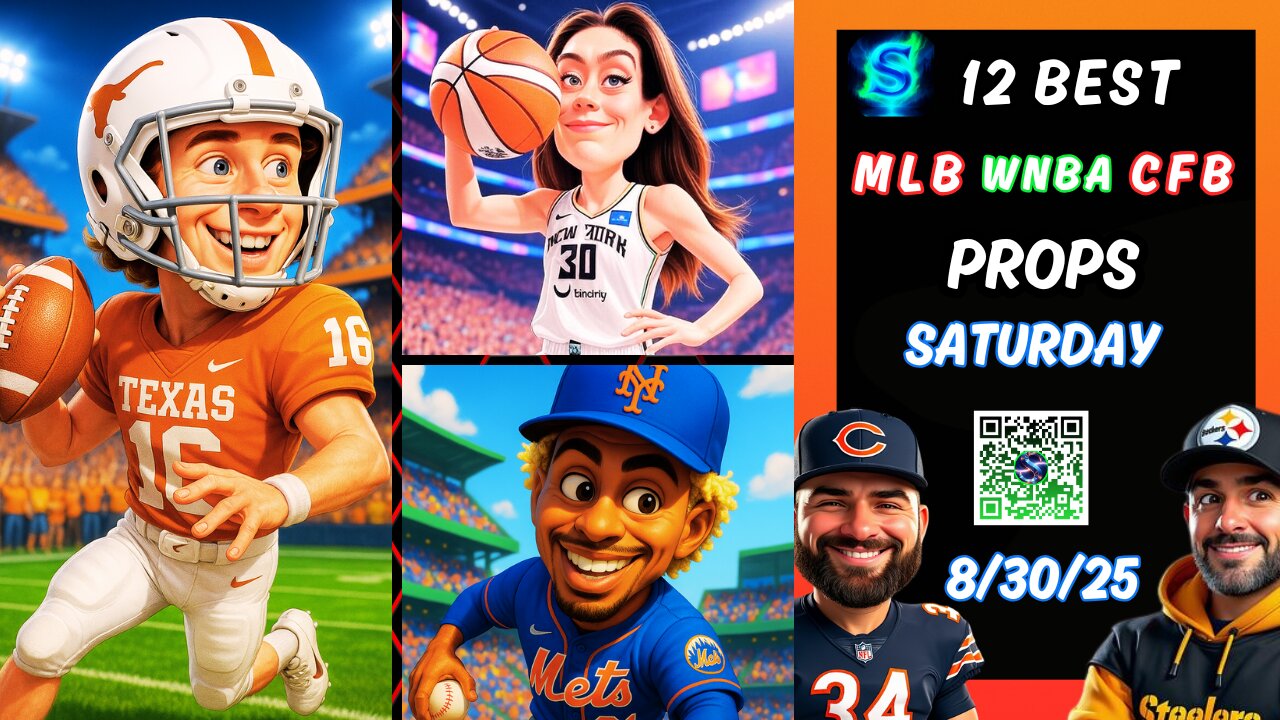 🔥12 BEST PRIZEPICKS MLB PICKS TODAY | CFB PROPS & PICKS | WNBA PROPS SATURDAY 8/30