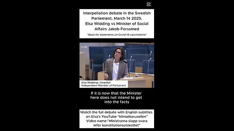 Elsa Widding - The Minister of Social Affairs shows complete ignorance