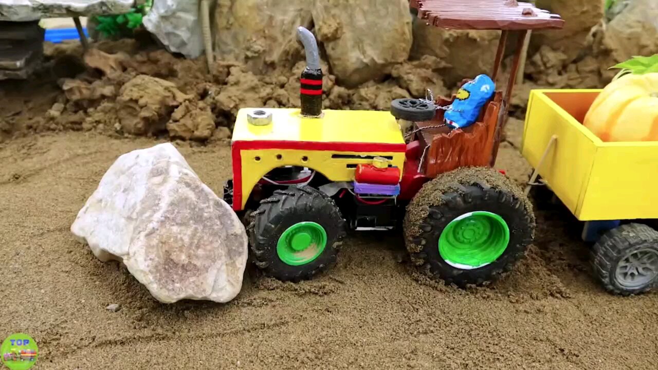 diy mini tractor video | construction machine video | #toyvideo #minitractores #minitractor