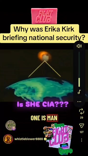 Why is Erica Kirk speaking to national security is she CIA??