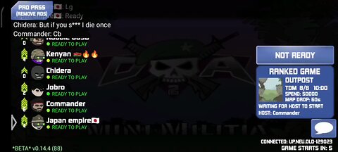 Mini militia pro Vs pro match