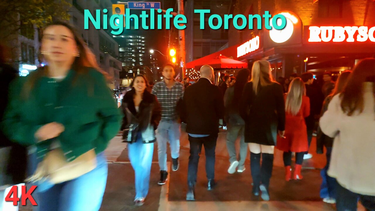 【4K】Saturday Nightlife Vibes in Downtown Canada 🇨🇦