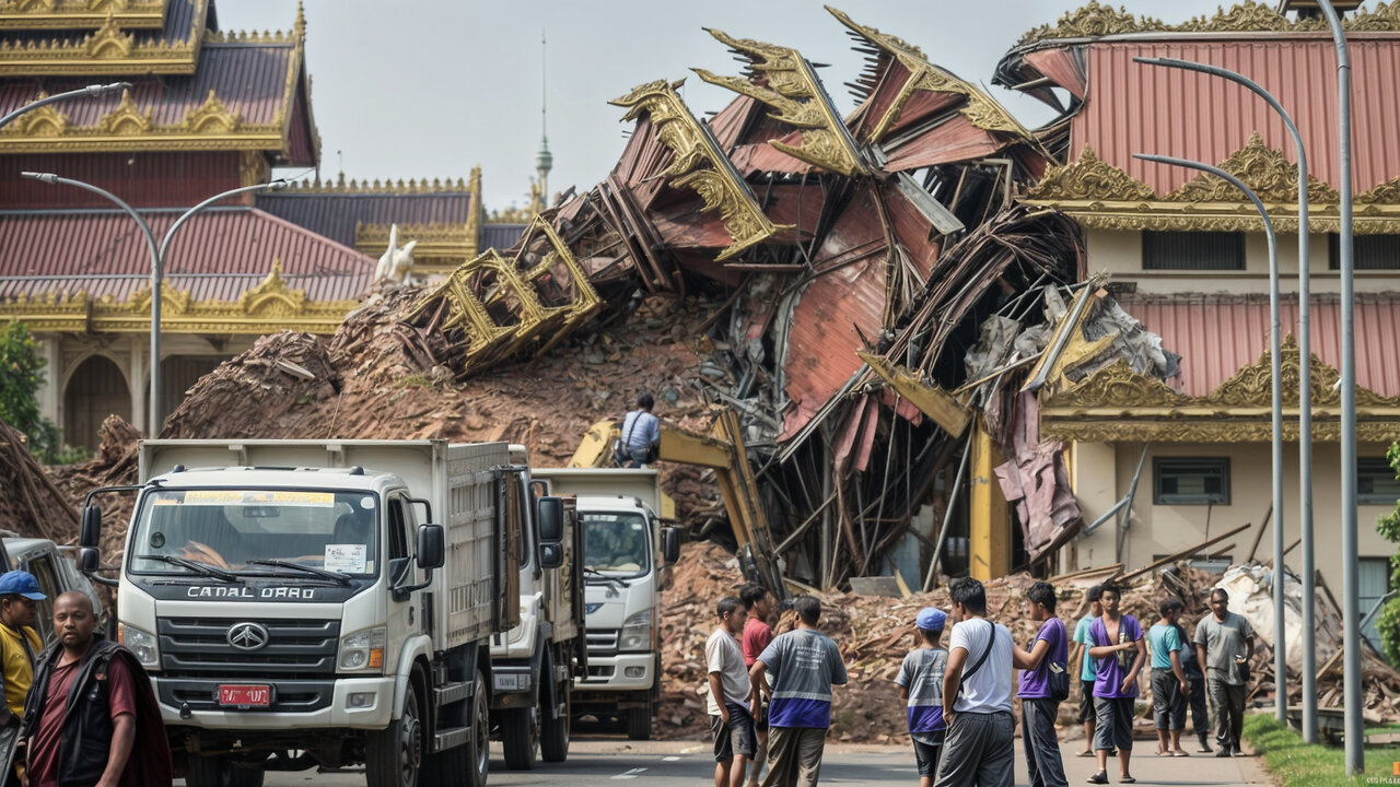 Myanmar NOW! Massive 7.7 Earthquake Disaster: Shocking Footage – 1,600+ Lives Lost!